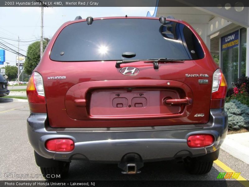 Merlot Red / Gray 2003 Hyundai Santa Fe LX 4WD