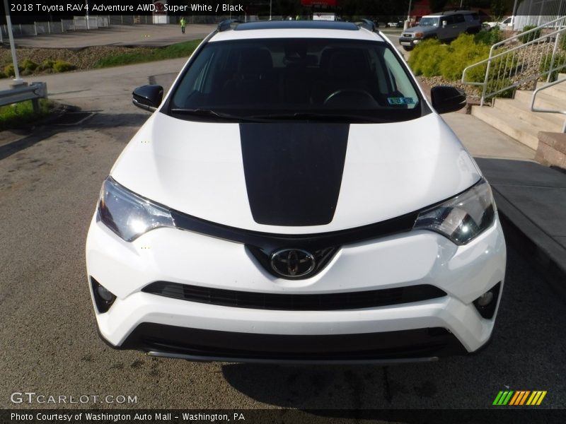 Super White / Black 2018 Toyota RAV4 Adventure AWD