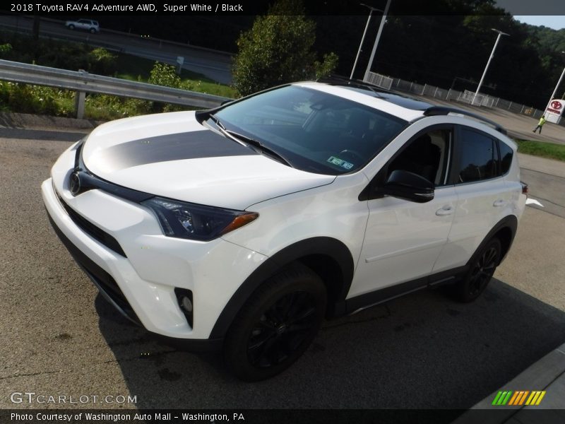 Super White / Black 2018 Toyota RAV4 Adventure AWD