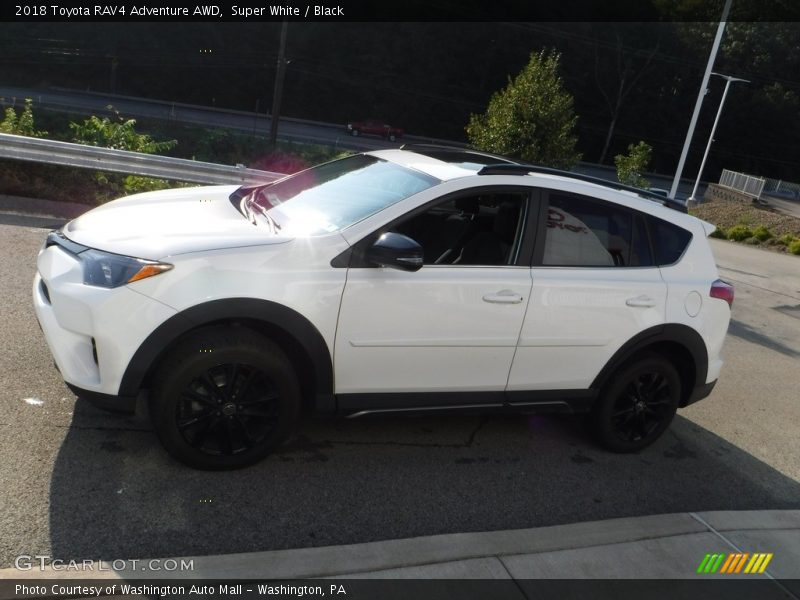 Super White / Black 2018 Toyota RAV4 Adventure AWD