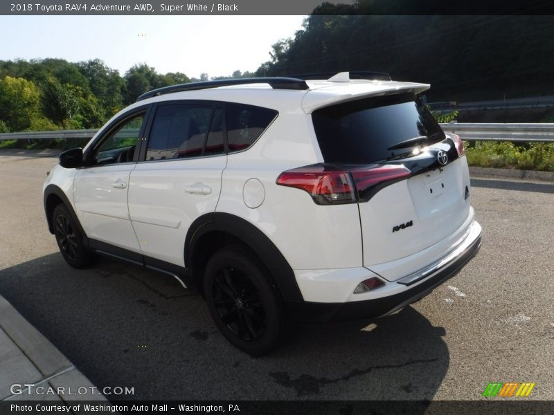 Super White / Black 2018 Toyota RAV4 Adventure AWD