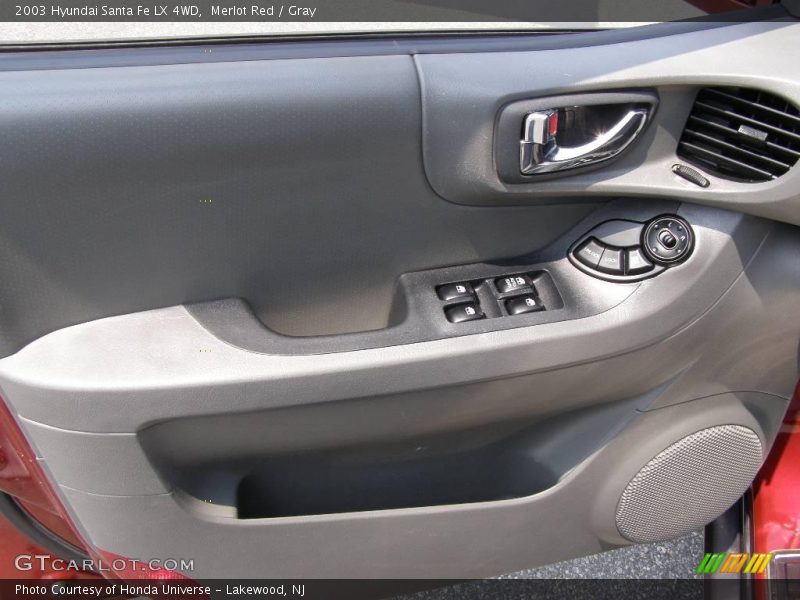 Merlot Red / Gray 2003 Hyundai Santa Fe LX 4WD