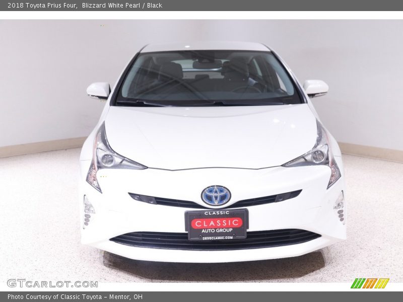 Blizzard White Pearl / Black 2018 Toyota Prius Four