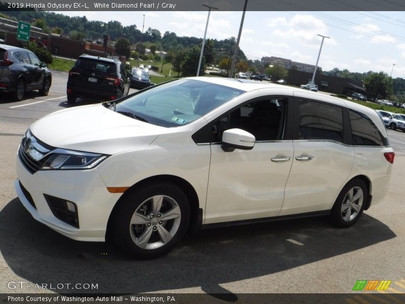White Diamond Pearl / Gray 2019 Honda Odyssey EX-L