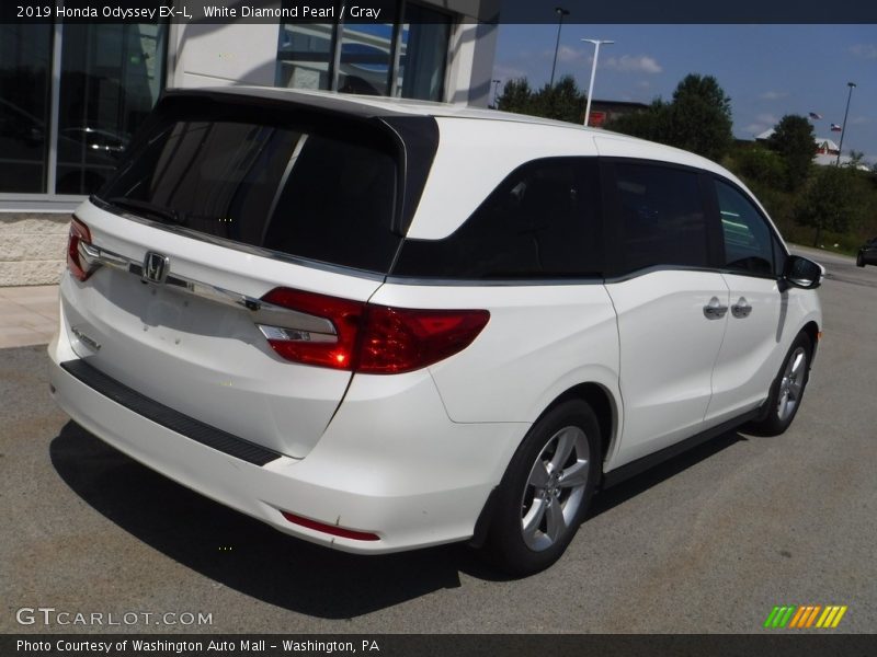 White Diamond Pearl / Gray 2019 Honda Odyssey EX-L