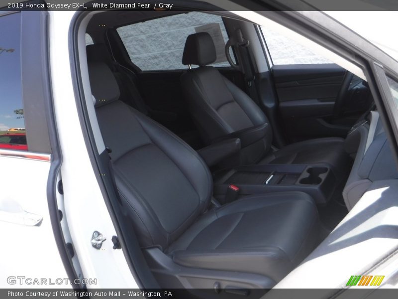 White Diamond Pearl / Gray 2019 Honda Odyssey EX-L