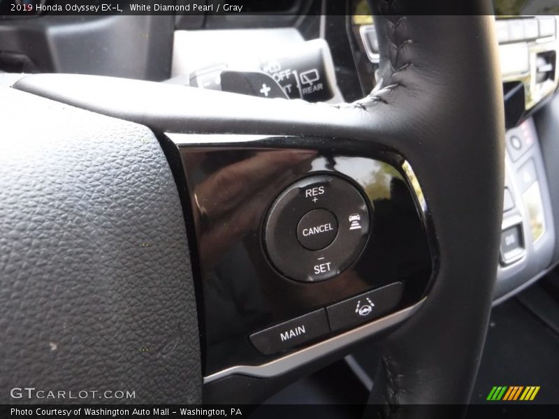 White Diamond Pearl / Gray 2019 Honda Odyssey EX-L