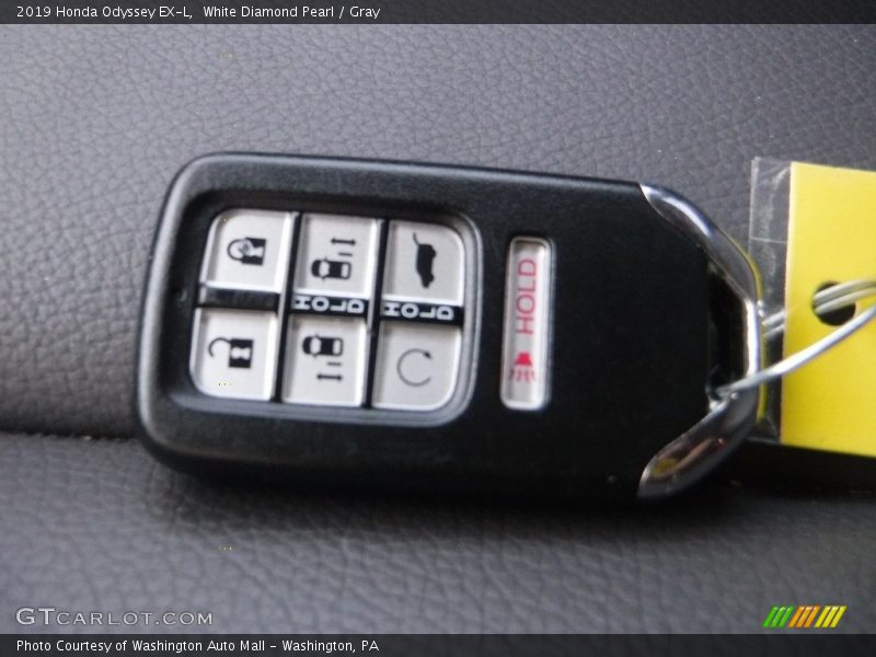 White Diamond Pearl / Gray 2019 Honda Odyssey EX-L