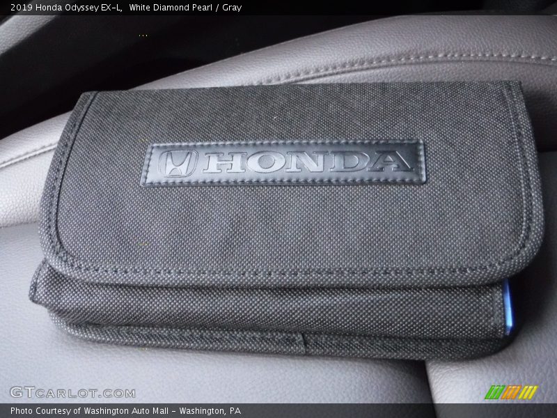 White Diamond Pearl / Gray 2019 Honda Odyssey EX-L