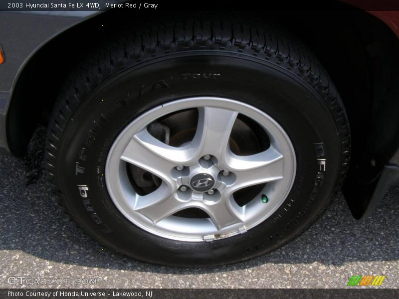 Merlot Red / Gray 2003 Hyundai Santa Fe LX 4WD