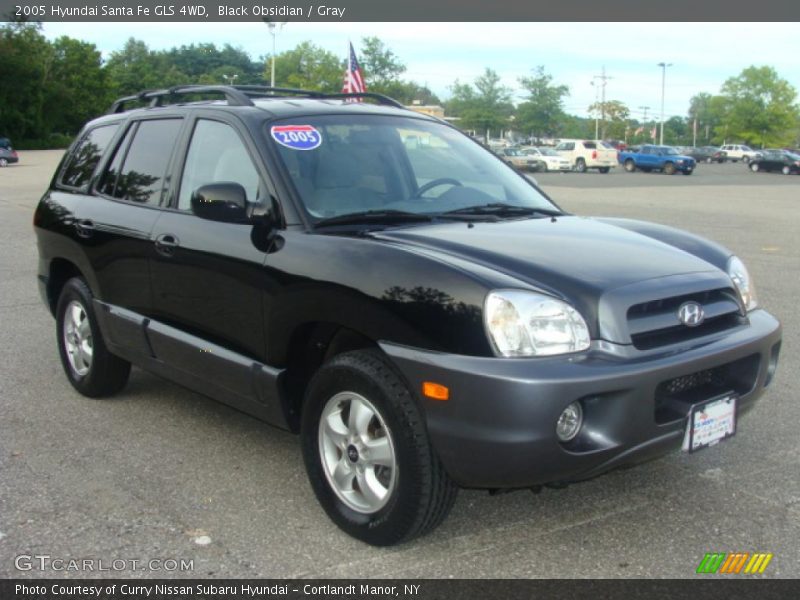 Black Obsidian / Gray 2005 Hyundai Santa Fe GLS 4WD