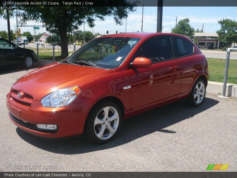 Tango Red / Gray 2007 Hyundai Accent SE Coupe