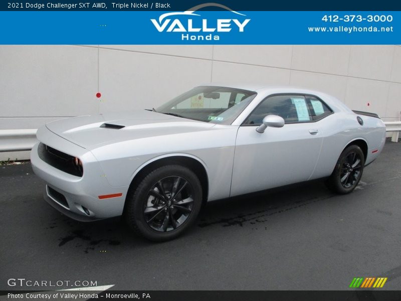Triple Nickel / Black 2021 Dodge Challenger SXT AWD