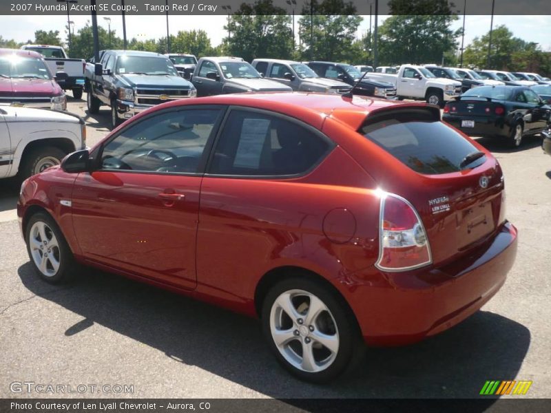 Tango Red / Gray 2007 Hyundai Accent SE Coupe