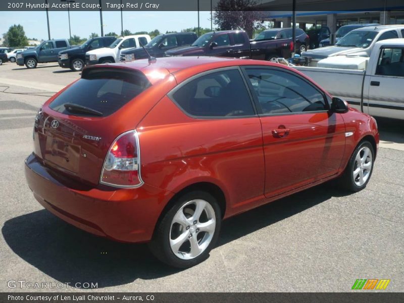 Tango Red / Gray 2007 Hyundai Accent SE Coupe