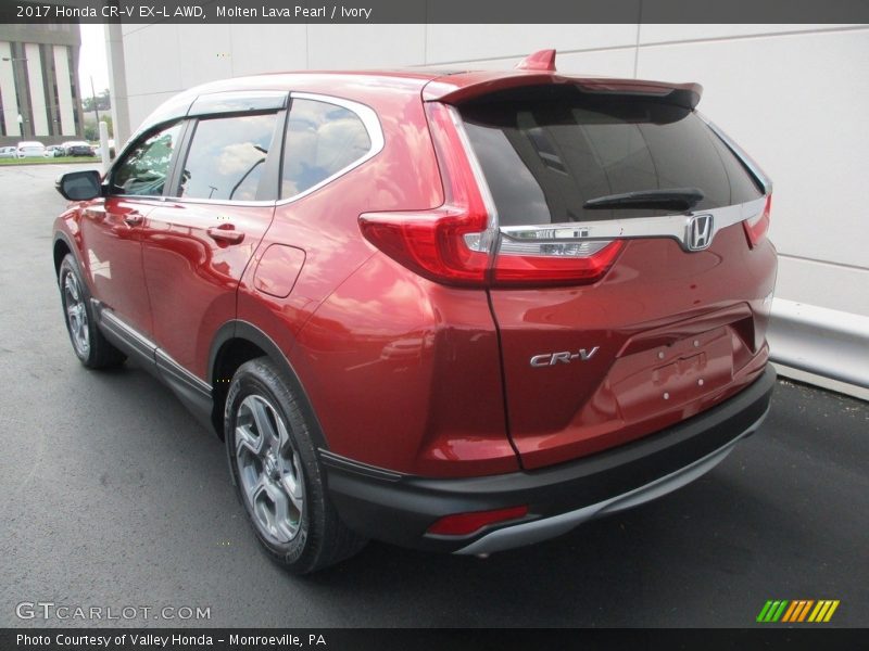 Molten Lava Pearl / Ivory 2017 Honda CR-V EX-L AWD