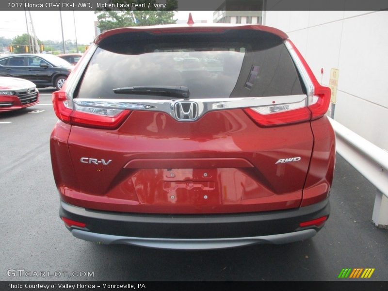 Molten Lava Pearl / Ivory 2017 Honda CR-V EX-L AWD