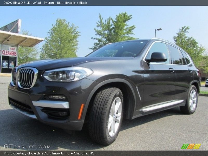 Phytonic Blue Metallic / Black 2020 BMW X3 sDrive30i