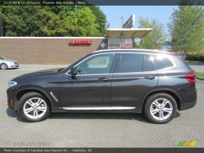 Phytonic Blue Metallic / Black 2020 BMW X3 sDrive30i
