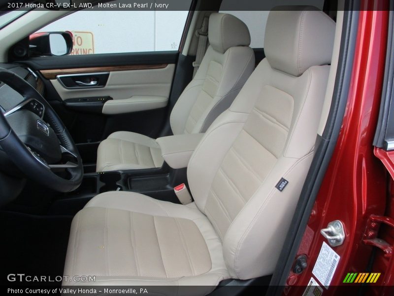 Molten Lava Pearl / Ivory 2017 Honda CR-V EX-L AWD