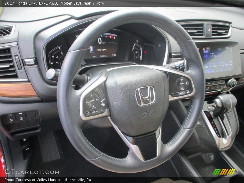 Molten Lava Pearl / Ivory 2017 Honda CR-V EX-L AWD