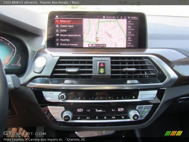Phytonic Blue Metallic / Black 2020 BMW X3 sDrive30i