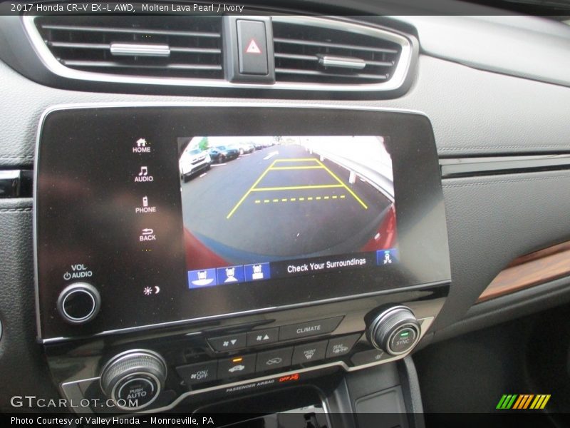 Molten Lava Pearl / Ivory 2017 Honda CR-V EX-L AWD