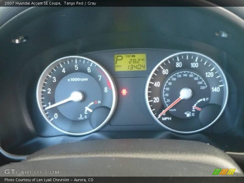 Tango Red / Gray 2007 Hyundai Accent SE Coupe