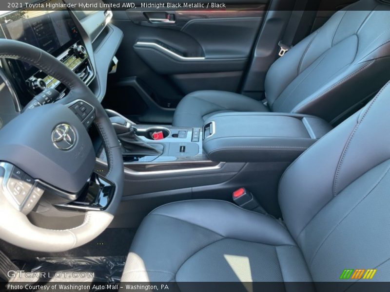 Midnight Black Metallic / Black 2021 Toyota Highlander Hybrid Limited AWD