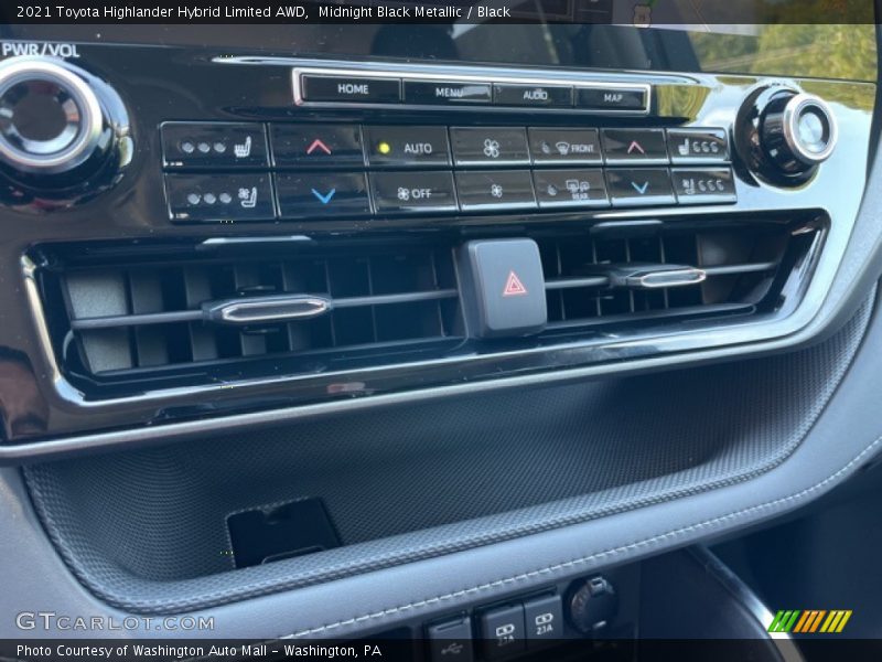 Midnight Black Metallic / Black 2021 Toyota Highlander Hybrid Limited AWD