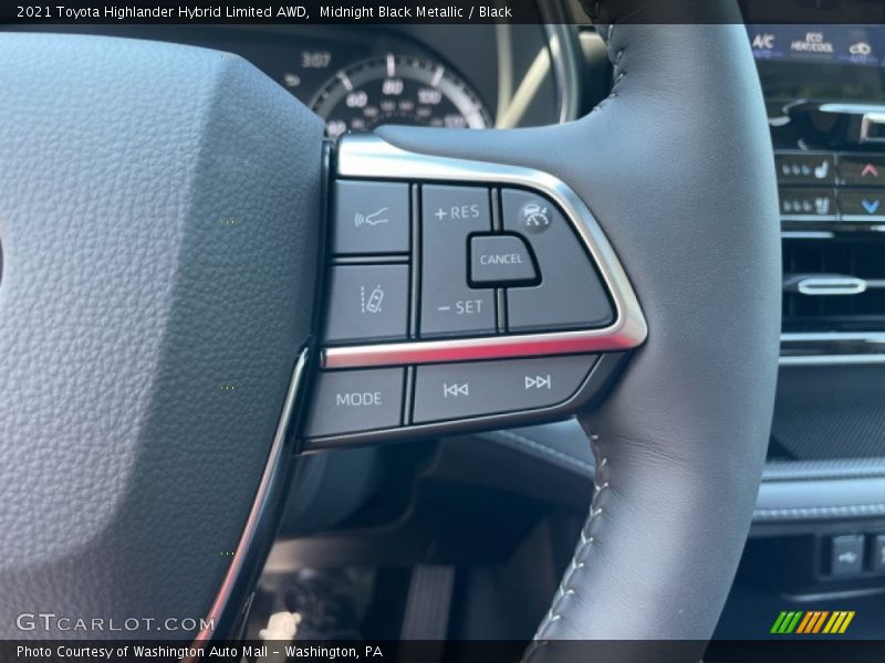 Midnight Black Metallic / Black 2021 Toyota Highlander Hybrid Limited AWD