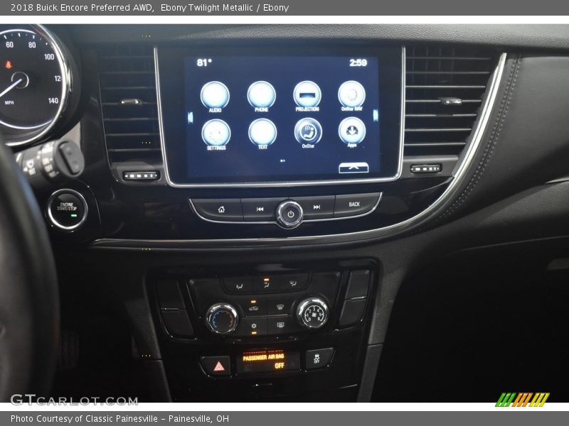 Ebony Twilight Metallic / Ebony 2018 Buick Encore Preferred AWD