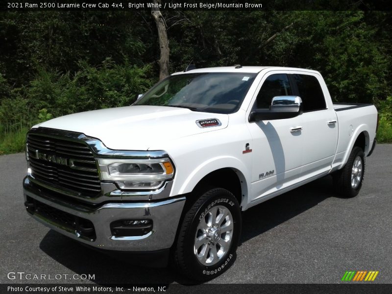 Bright White / Light Frost Beige/Mountain Brown 2021 Ram 2500 Laramie Crew Cab 4x4