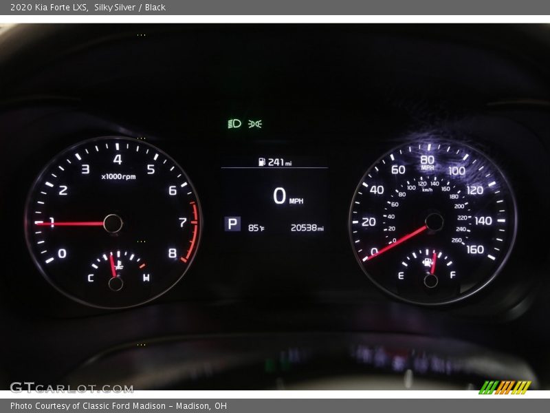 Silky Silver / Black 2020 Kia Forte LXS