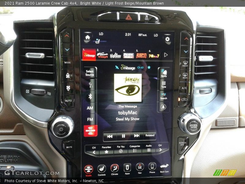 Controls of 2021 2500 Laramie Crew Cab 4x4