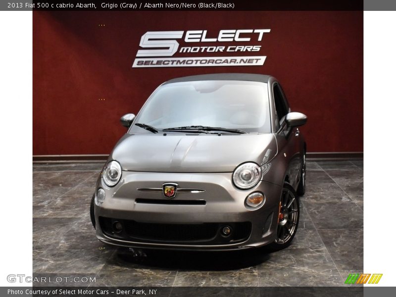 Grigio (Gray) / Abarth Nero/Nero (Black/Black) 2013 Fiat 500 c cabrio Abarth