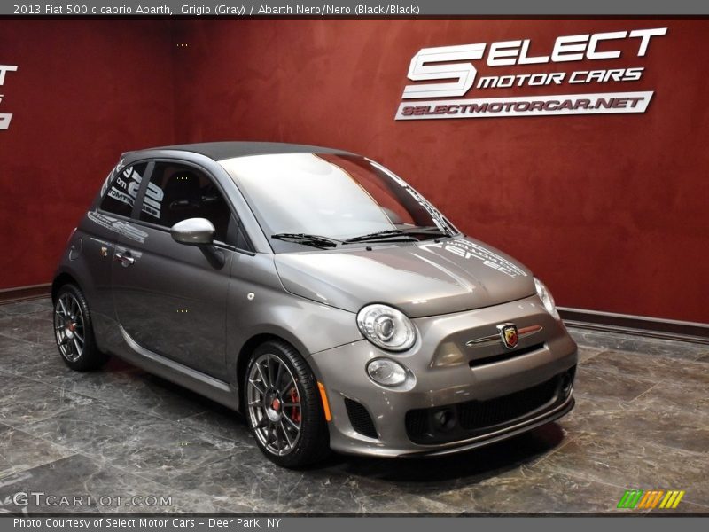 Grigio (Gray) / Abarth Nero/Nero (Black/Black) 2013 Fiat 500 c cabrio Abarth