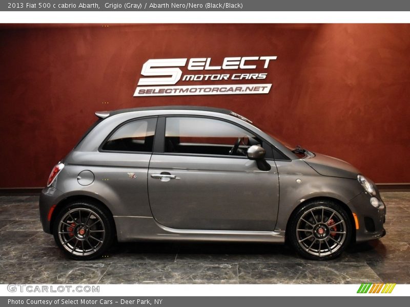 Grigio (Gray) / Abarth Nero/Nero (Black/Black) 2013 Fiat 500 c cabrio Abarth