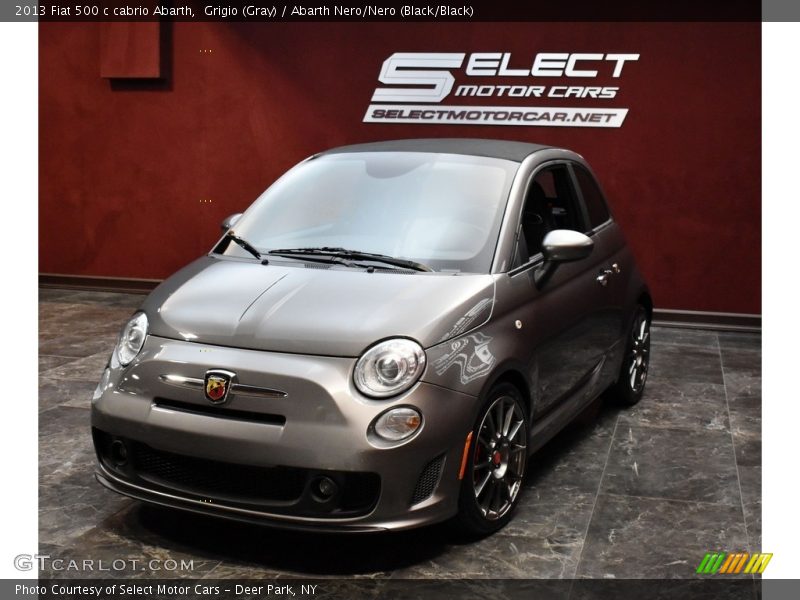 Grigio (Gray) / Abarth Nero/Nero (Black/Black) 2013 Fiat 500 c cabrio Abarth