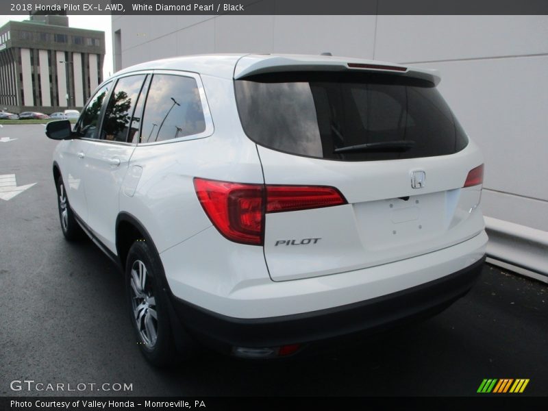 White Diamond Pearl / Black 2018 Honda Pilot EX-L AWD