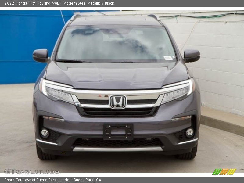 Modern Steel Metallic / Black 2022 Honda Pilot Touring AWD