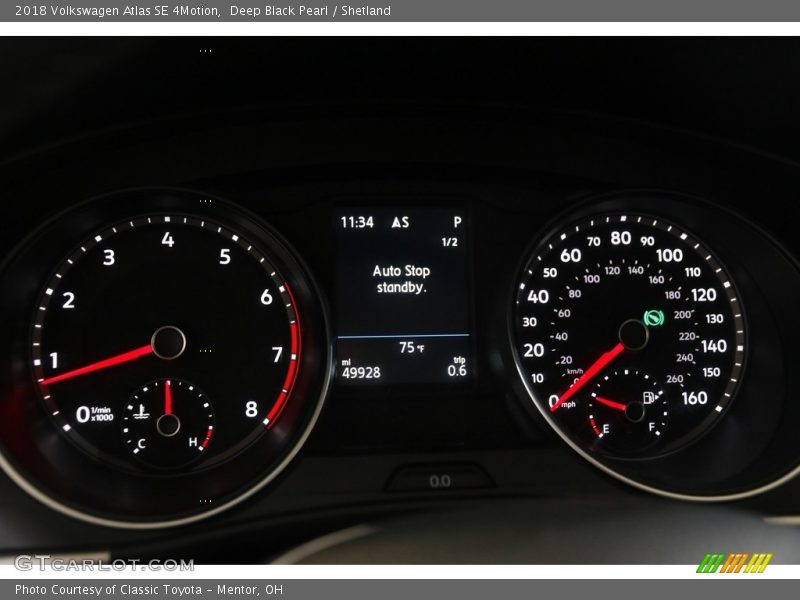 Deep Black Pearl / Shetland 2018 Volkswagen Atlas SE 4Motion