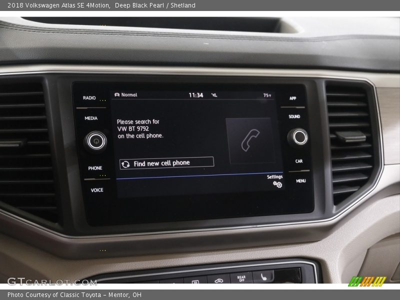 Deep Black Pearl / Shetland 2018 Volkswagen Atlas SE 4Motion