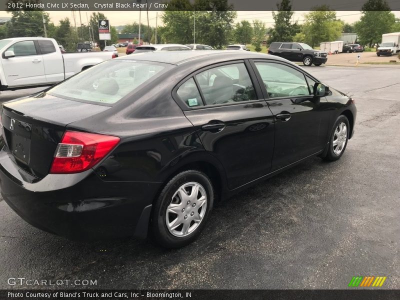 Crystal Black Pearl / Gray 2012 Honda Civic LX Sedan