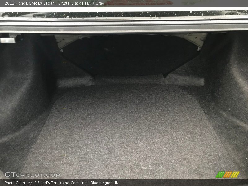 Crystal Black Pearl / Gray 2012 Honda Civic LX Sedan