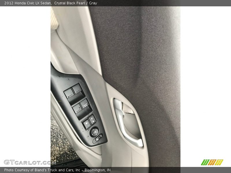Crystal Black Pearl / Gray 2012 Honda Civic LX Sedan