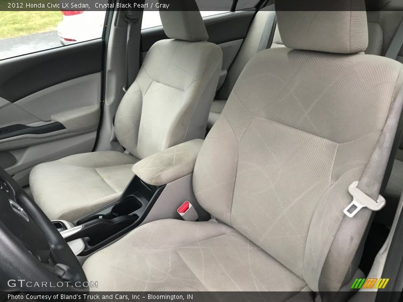 Crystal Black Pearl / Gray 2012 Honda Civic LX Sedan