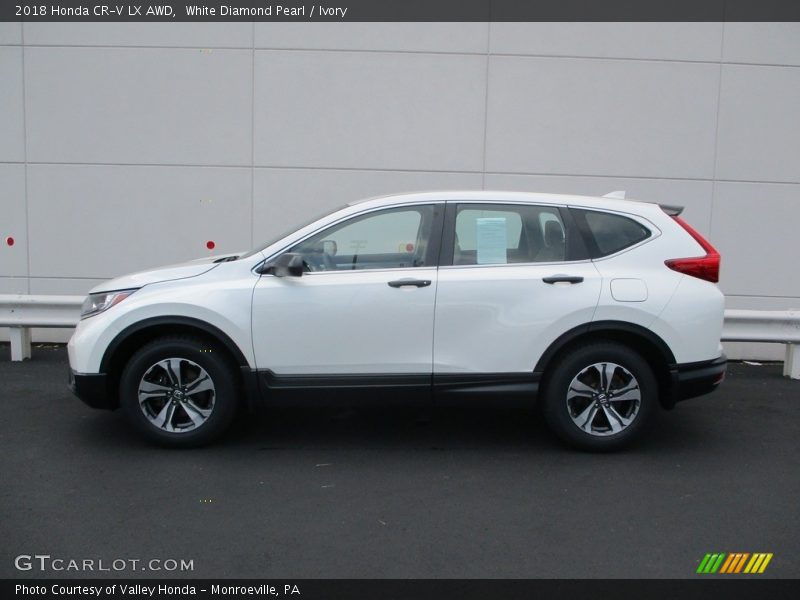 White Diamond Pearl / Ivory 2018 Honda CR-V LX AWD
