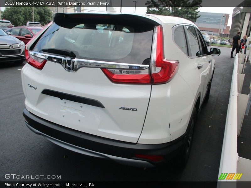 White Diamond Pearl / Ivory 2018 Honda CR-V LX AWD