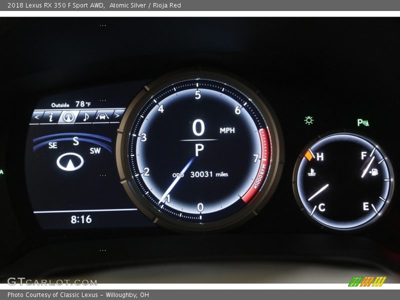 Atomic Silver / Rioja Red 2018 Lexus RX 350 F Sport AWD